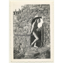 Paramé / Saint-Malo: Female Flashing Boobs Near Beach (Vintage Photo 1935)