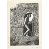 Paramé / Saint-Malo: Female Flashing Boobs Near Beach (Vintage Photo 1935)