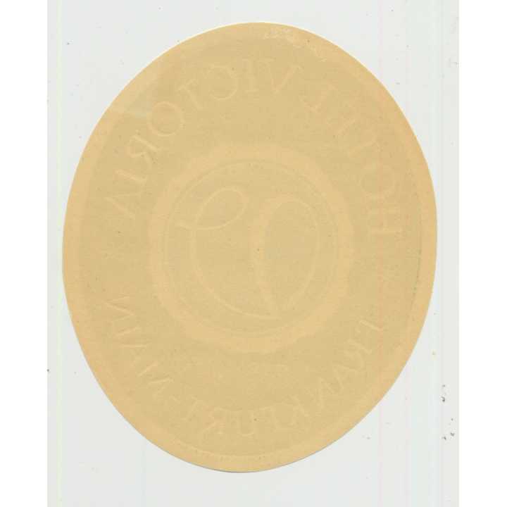 Hotel Victoria - Frankfurt-Main / Germany (Vintage Luggage Label)