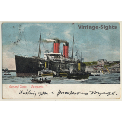 Cunard Line: R.M.S. Campania / Steamer (Vintage PC 1905)