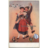 München / Oberbayern: Dirndl - Tracht - Bierkrug - Beer Drinking (Vintage PC 1906)
