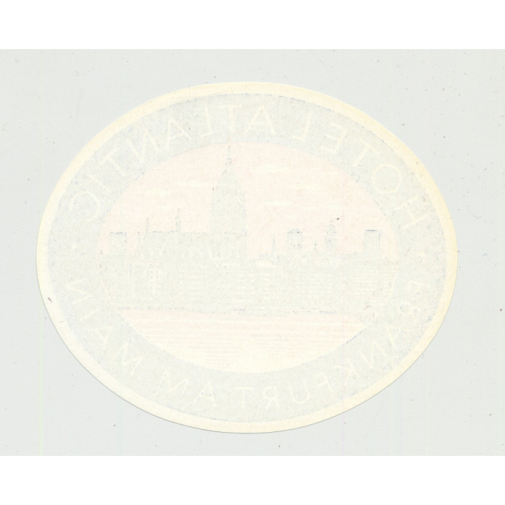 Hotel Atlantic - Frankfurt Am Main / Germany (Vintage Luggage Label)