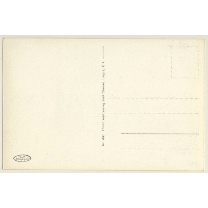 Leipzig Zoo: Elefantenbaby / Tierkindergarten (Vintage RPPC ~1920s/1930s)