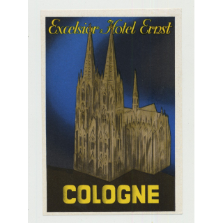 Excelsior Hotel Ernst - Cologne / Germany (Vintage Luggage Label)