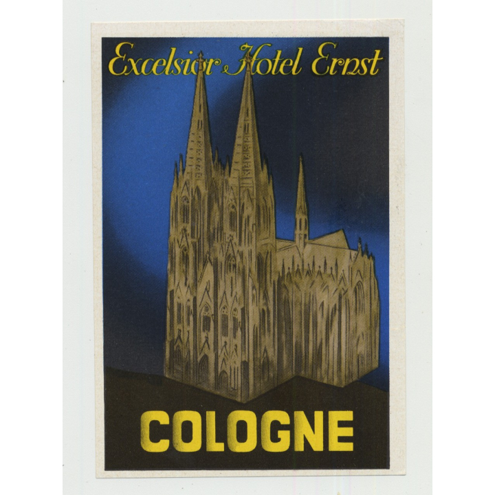 Excelsior Hotel Ernst - Cologne / Germany (Vintage Luggage Label)