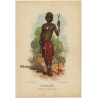 P. Belloguet: Cannibale - Stanley Falls / Ethnic (Vintage Chromolithography 1891)