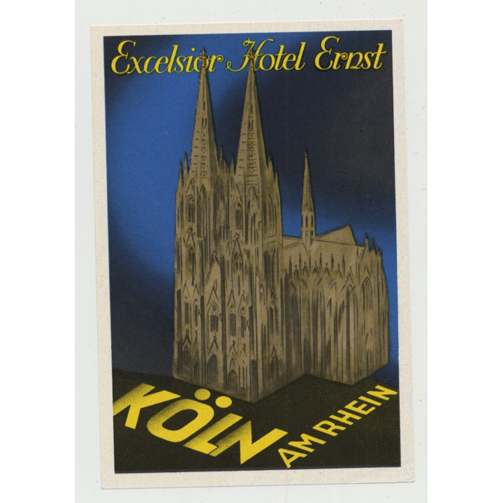 Excelsior Hotel Ernst - Köln Am Rhein / Germany (Vintage Luggage Label)