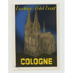 Excelsior Hotel Ernst - Cologne (small) / Germany (Vintage Luggage Label)