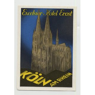 Excelsior Hotel Ernst - Köln Am Rhein (small) / Germany (Vintage Luggage Label)