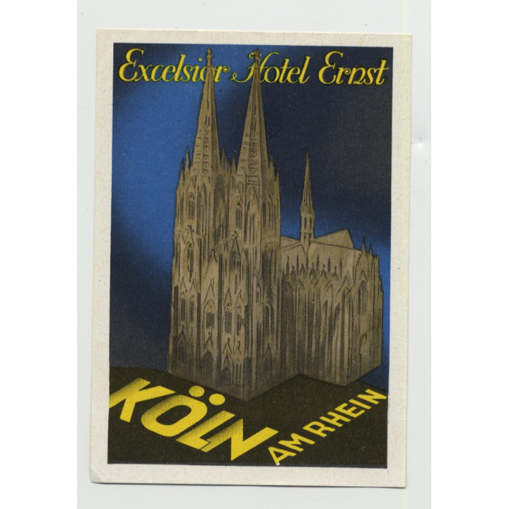 Excelsior Hotel Ernst - Köln Am Rhein (small) / Germany (Vintage Luggage Label)