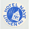 Hotel Nave - Lingen (Ems) / Germany (Vintage Luggage Label)