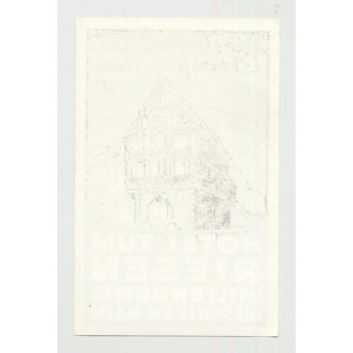 Hotel Zum Riesen - Miltenberg Am Main / Germany (Vintage Luggage Label 1940s)