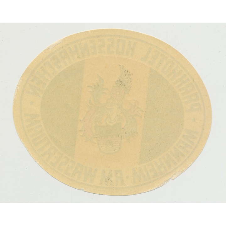 Parkhotel Kossenhaschen - Mannheim / Germany (Vintage Luggage Label)