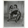 Irving Klaw: Bettie Page & Tall Maid In Lingerie 7512 / Pin-Up - BDSM (Vintage Photo USA)
