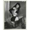 Irving Klaw: Bettie Page In Black Lingerie - Gloves Q-233 / Pin-Up - BDSM (Vintage Photo USA)