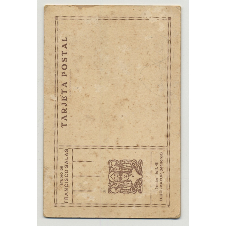 Pretty Baby Girl On Wooden Rocking Horse (Vintage Photo Spain: 1930s/1940s)