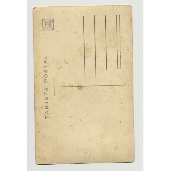 Sweet Baby Girl On Wooden Rocking Horse (Vintage Photo Spain: 1930s/1940s)