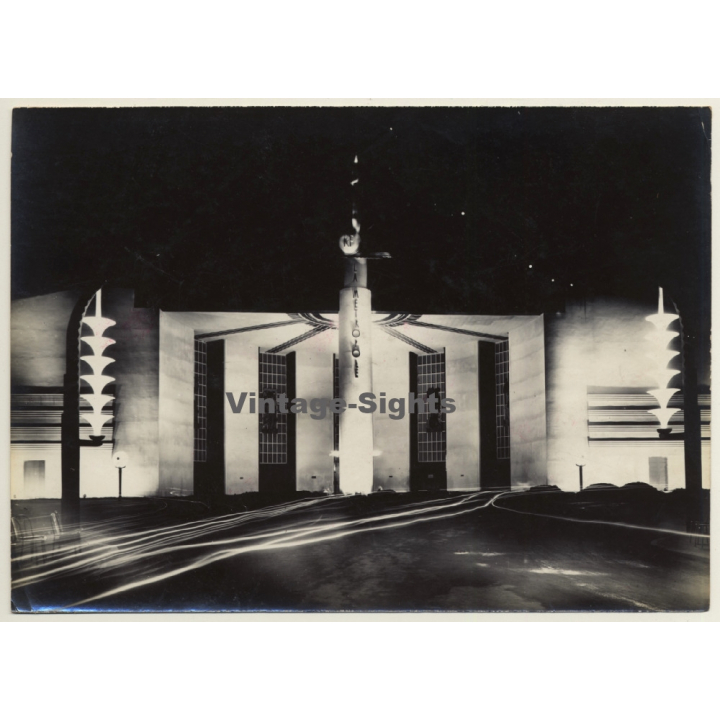 Paris: Exposition Coloniale 1931 Section Métropolitaine Illuminé (Rare Vintage Photo)