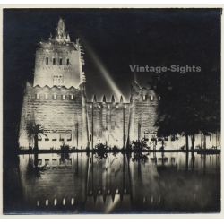 Paris: Exposition Coloniale 1931 Temple Of Angkor Wat Illuminé (Rare Vintage Photo)