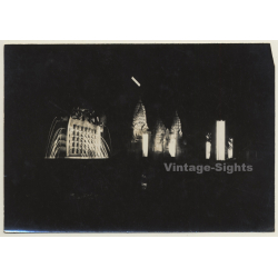 Paris: Exposition Coloniale 1931 Section Indo-Chine Angkor Wat Illuminé (Rare Vintage Photo)