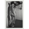 2 Nude Women Posing With Antlers (Vintage Photo Peter Lorenz B/W DDR)