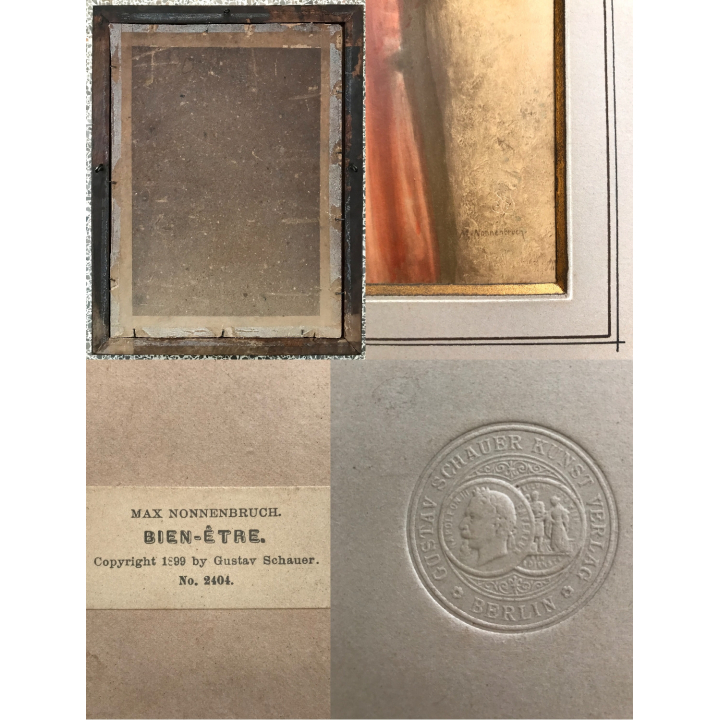 Max Nonnenbruch (1857-1922): Bien-Être / Art Nouveau - Gustav Schauer (Vintage Print)