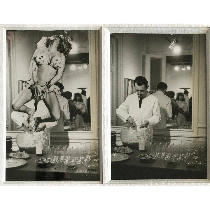M.Broeckaert / Bruxelles: L'Alchimiste (Vintage Photo Montage ~1940s)