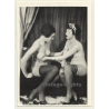 Nude Woman Holds Girlfriends Breast / Lesbian INT (2nd Gen. Photo France ~1940s)