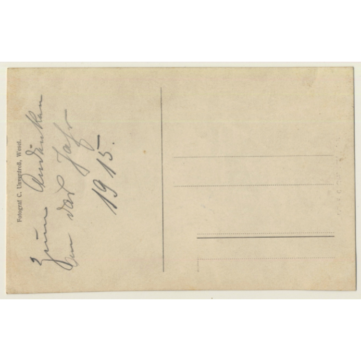 C. Unverdroß / WW1: Portrait Of Unknown German Soldier (Vintage RPPC ~1915)