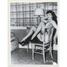 Irving Klaw: Bettie Page On Chair R-799 / Pin-Up - BDSM (Vintage Photo USA)
