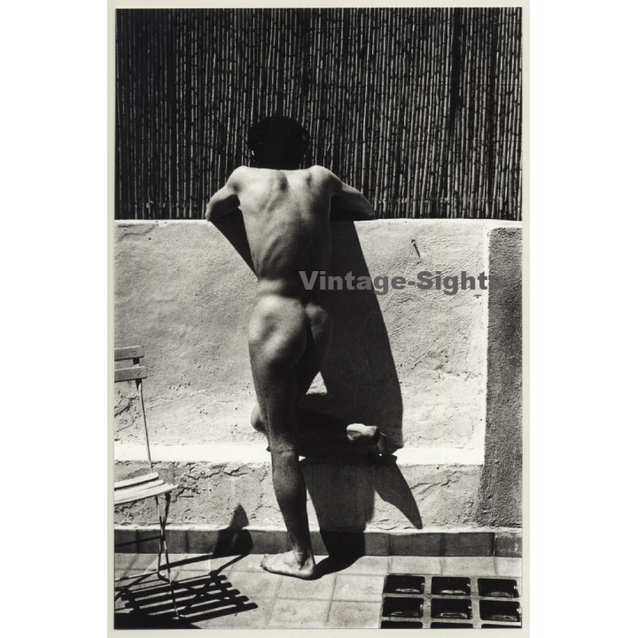 Jerri Bram (1942): Muscular Nude Man / Rear View - Gay INT (Vintage Photo ~1970s)