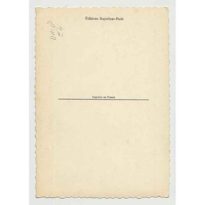 Sweet Redheaded Sailor Girl In Dotted Bikini / Kiss Mouth (Vintage Pin-Up PC 1950s)