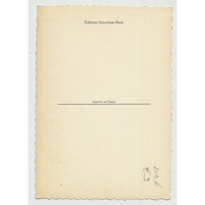 Slim Redheaded Sailor Girl W. Captain's Hat / Big Smile (Vintage Pin-Up PC 1950s)