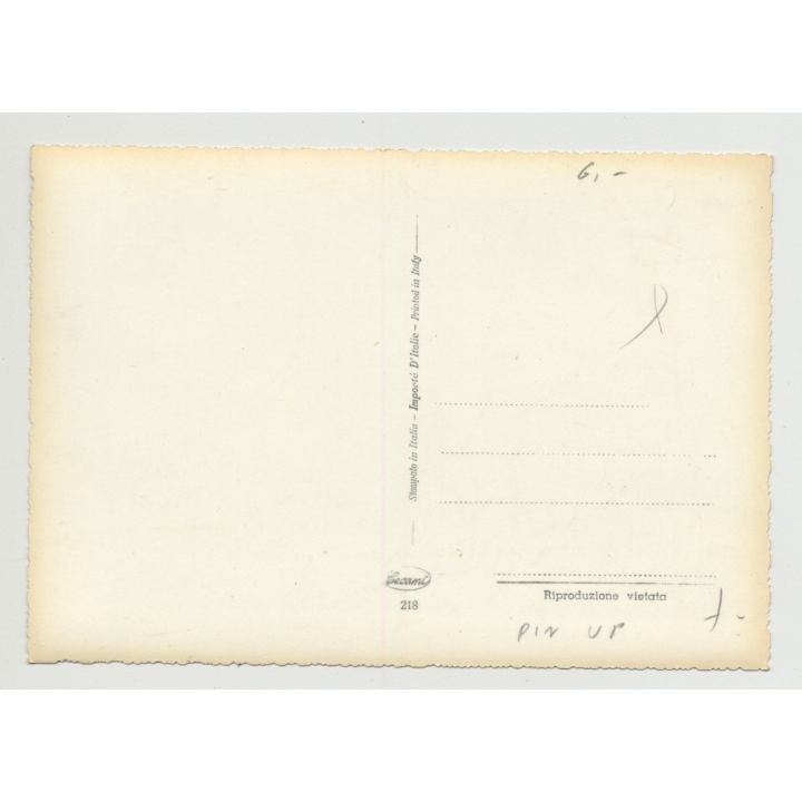 Racy Redhead In 50s Bikini / Long Legs (Vintage Pin-Up PC 1950s)