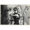 Slim Mistress In Her Studio*5 / Lacquer Outfit - Face Mask - BDSM (Vintage Photo ~1990s)
