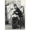 Slim Mistress & Topless Maid In BDSM Studio*2 / Lacquer Outfit (Vintage Photo ~1990s)