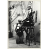 Slim Mistress & Topless Maid In BDSM Studio*3 / Lacquer Outfit (Vintage Photo ~1990s)