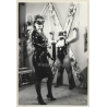 Slim Mistress & Topless Maid In BDSM Studio*4 / Bondage Rack (Vintage Photo ~1990s)