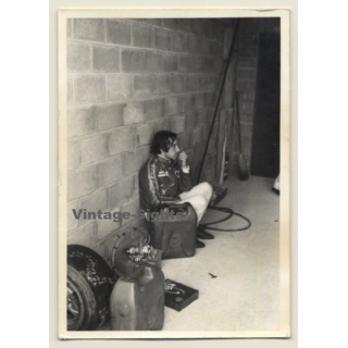 Nivelles-Baulers GP Formula 1: N°22 Nanni Galli In Pit - Tecno (Vintage Photo 1972)