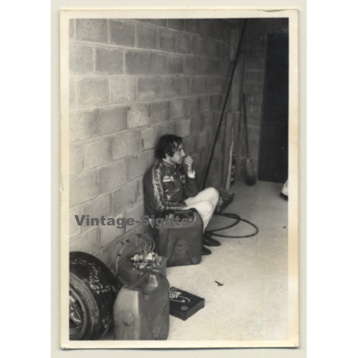 Nivelles-Baulers GP Formula 1: N°22 Nanni Galli In Pit - Tecno (Vintage Photo 1972)