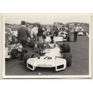 Nivelles-Baulers GP Formula 1: N°18 Wilson Fittipaldis' Ford Brabham At Start (Vintage Photo 1972)