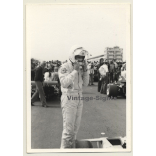 Nivelles-Baulers GP Formula 1: N19 Carlos Reutemann Takes Off Helmet - Brabham (Vintage Photo 1972)