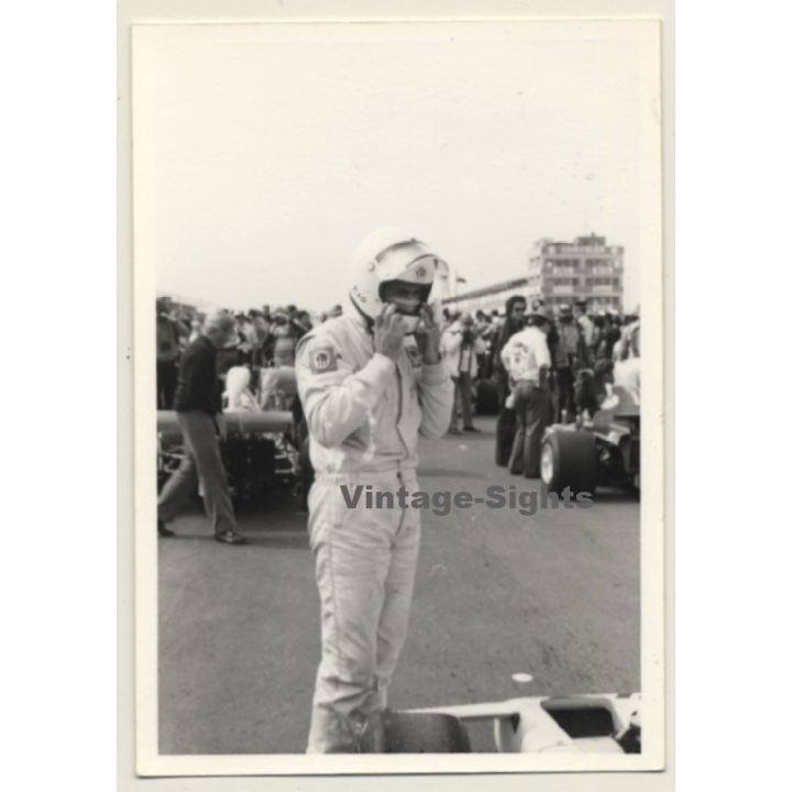 Nivelles-Baulers GP Formula 1: N19 Carlos Reutemann Takes Off Helmet - Brabham (Vintage Photo 1972)