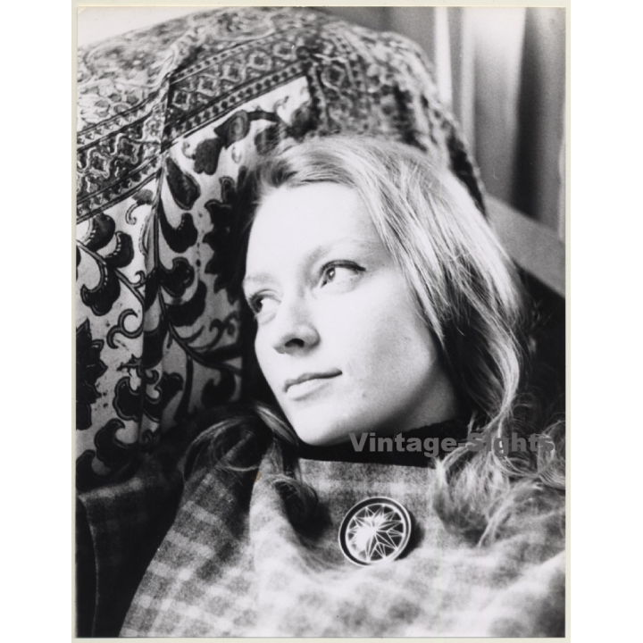 Jerri Bram (1942): Portrait Of Pretty Dreamy Female (Vintage Photo ~1970s)