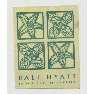 Bali Hyatt - Sanur Bali / Indonesia (Vintage Self Adhesive Luggage Label)