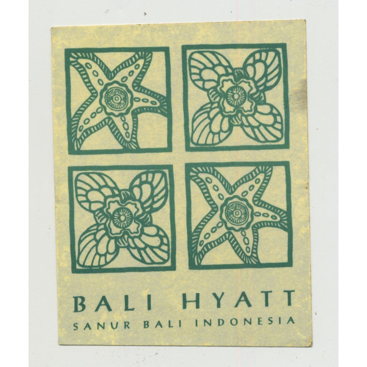 Bali Hyatt - Sanur Bali / Indonesia (Vintage Self Adhesive Luggage Label)