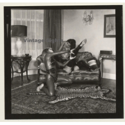 3 Lacquer Ladies In Hot Catfight *8 / Wrestling (Vintage Contact Sheet Photo 1970s)
