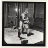 Semi Nude Blonde & Brunette In Hot Catfight*2 / Wrestling (Vintage Contact Sheet Photo 1970s)