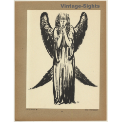 Frans Masereel: Silence / Das Schweigen (Vintage Art Print 1947)