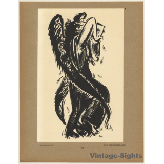 Frans Masereel: Le Desespoir / Die Verzweifelung (Vintage Art Print 1947)